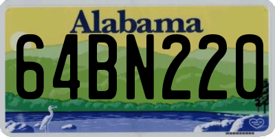 AL license plate 64BN220