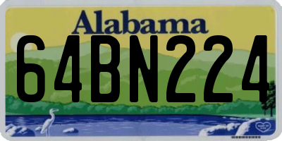 AL license plate 64BN224