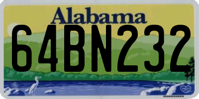 AL license plate 64BN232