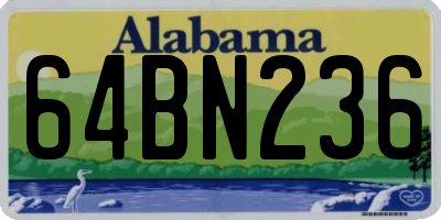 AL license plate 64BN236