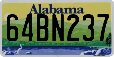 AL license plate 64BN237