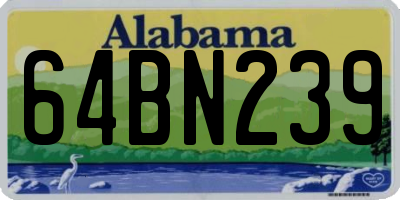 AL license plate 64BN239