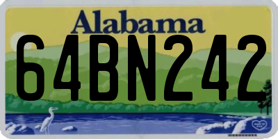 AL license plate 64BN242