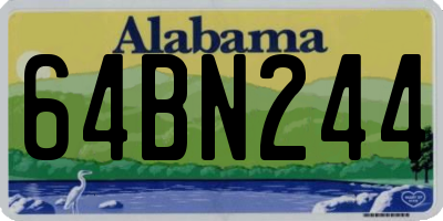 AL license plate 64BN244