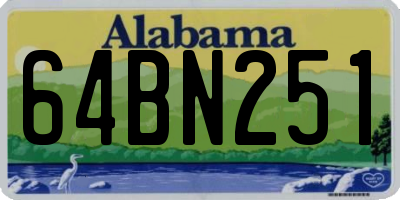 AL license plate 64BN251