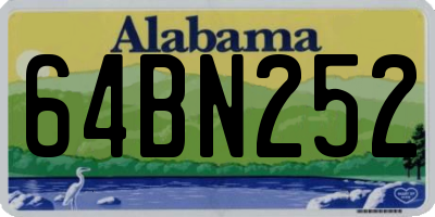 AL license plate 64BN252