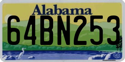AL license plate 64BN253