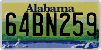AL license plate 64BN259