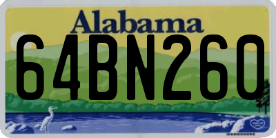 AL license plate 64BN260