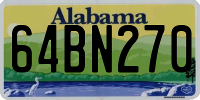 AL license plate 64BN270