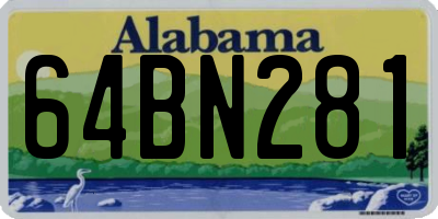 AL license plate 64BN281