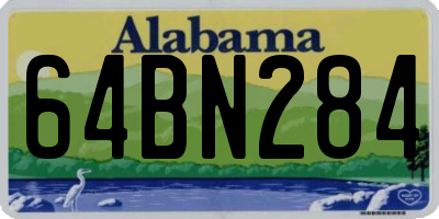 AL license plate 64BN284