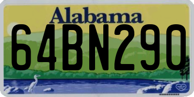 AL license plate 64BN290