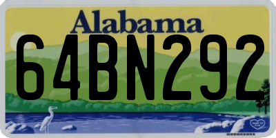 AL license plate 64BN292