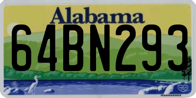 AL license plate 64BN293
