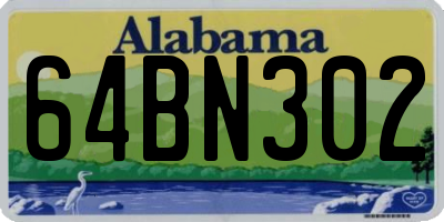 AL license plate 64BN302