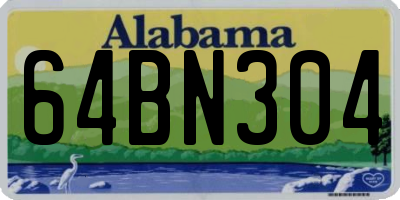 AL license plate 64BN304