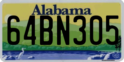 AL license plate 64BN305