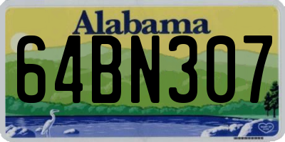 AL license plate 64BN307