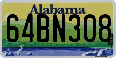 AL license plate 64BN308