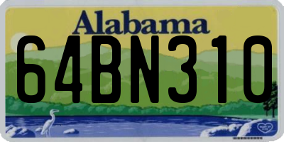 AL license plate 64BN310