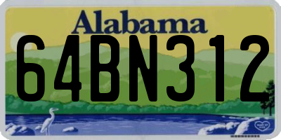 AL license plate 64BN312