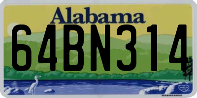 AL license plate 64BN314