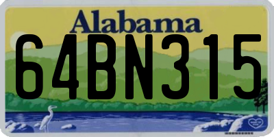 AL license plate 64BN315