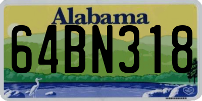 AL license plate 64BN318