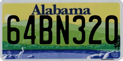 AL license plate 64BN320