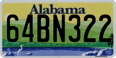 AL license plate 64BN322
