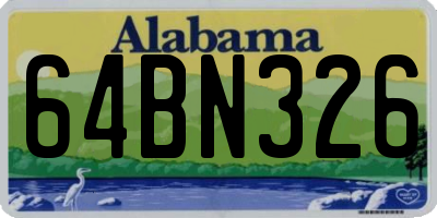 AL license plate 64BN326