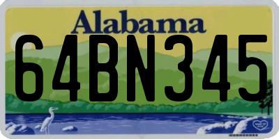 AL license plate 64BN345
