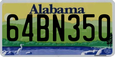 AL license plate 64BN350