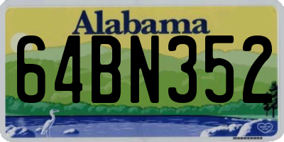 AL license plate 64BN352