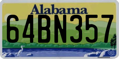 AL license plate 64BN357