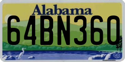 AL license plate 64BN360