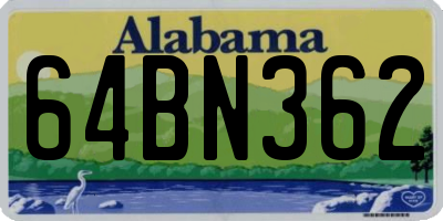 AL license plate 64BN362