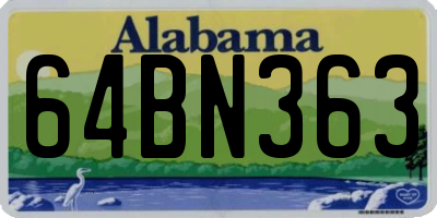 AL license plate 64BN363