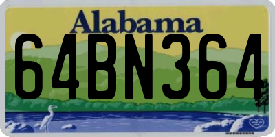 AL license plate 64BN364
