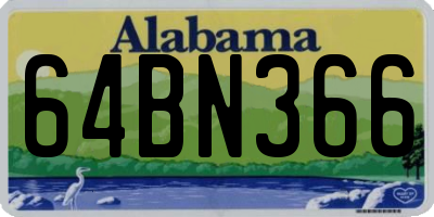 AL license plate 64BN366