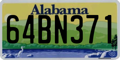 AL license plate 64BN371
