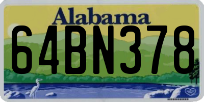 AL license plate 64BN378