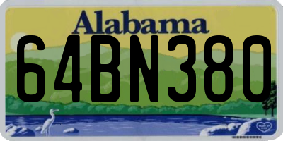 AL license plate 64BN380