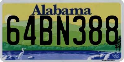 AL license plate 64BN388