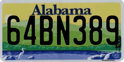 AL license plate 64BN389