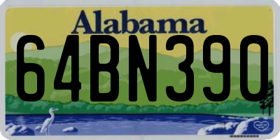 AL license plate 64BN390