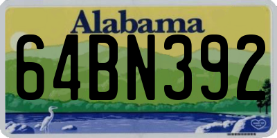 AL license plate 64BN392