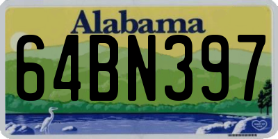 AL license plate 64BN397