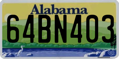 AL license plate 64BN403